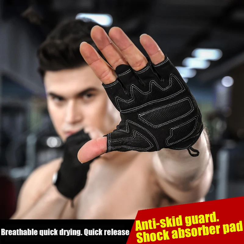 1 Pair Fitness Gym  Camouflage Cycling Gloves Women Man Weightlifting Outdoor Palm Protection