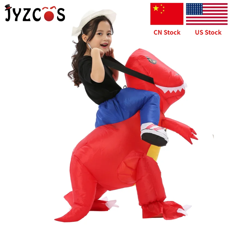 JYZCOS Inflatable Dinosaur Costumes for Kids Girls Boys Unicorn Cowboy  Elephant T-Rex Fancy Dress Purim Suit Halloween Cosplay