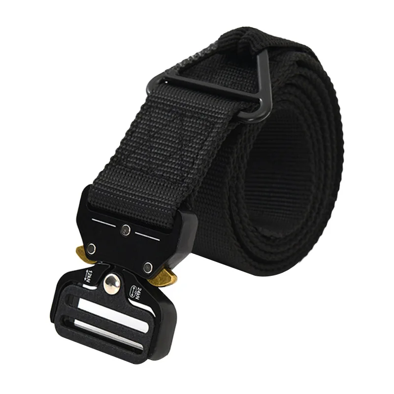 Metal socket Buckle Canvas Belts for Men Military Tactical Triangle buckle can hang items Cancas Nylon Unisex Belt