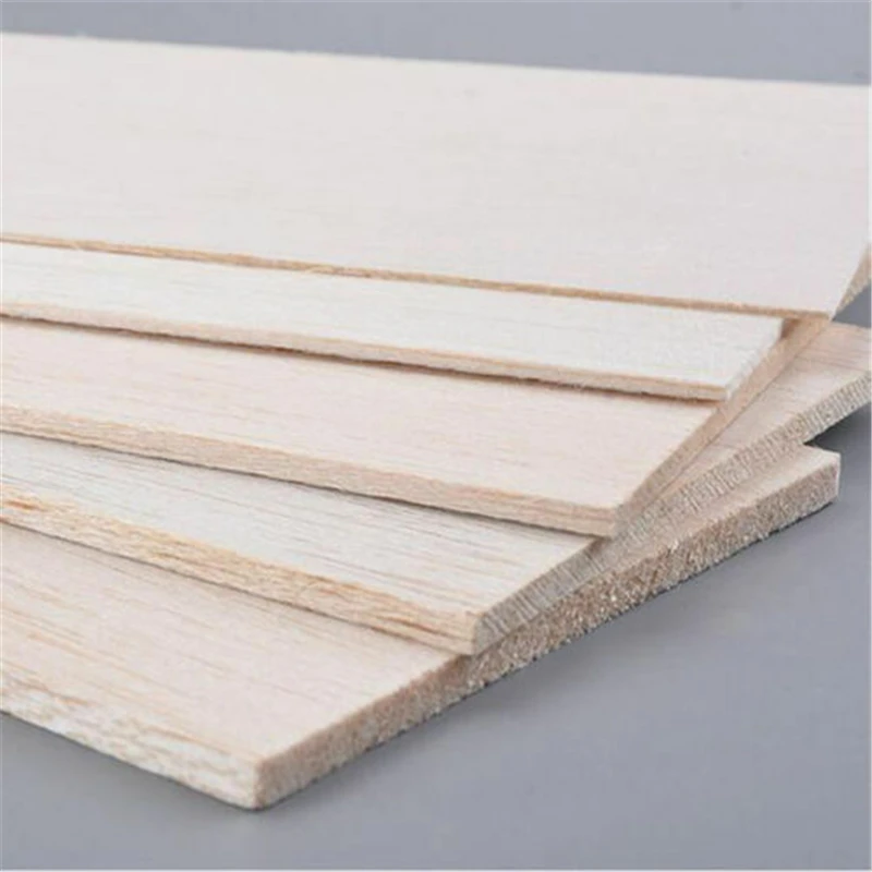 5pcs/Set Size 100X500MM Wooden Plate Balsa Wood Sheets for DIY House Ship Aircraft Boat Model Toys Craft thickness 1.5-10MM