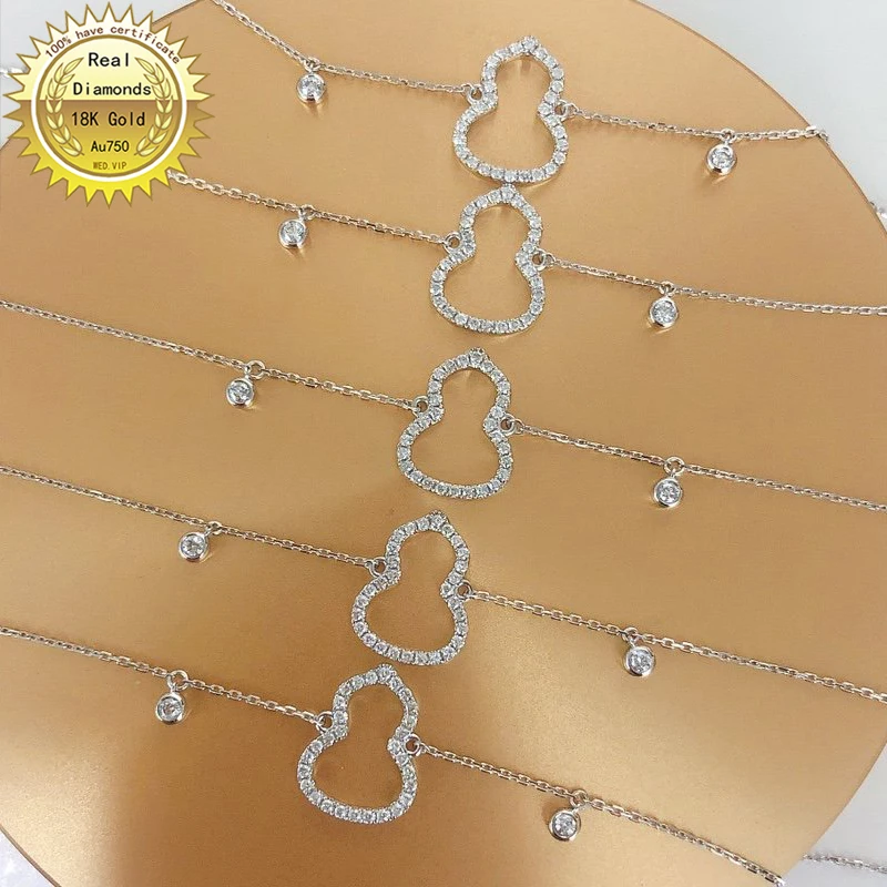 

Real 18K gold Bracelet natura 0.25 ct diamonds Bracelet B-RA008