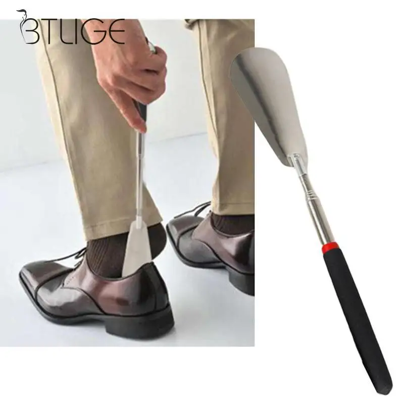 

Telescopic Steel Long Handle Professional Shoe Horn Flexible Long Handle Shoehorn Useful Shoe Lifter Shoe Spoon