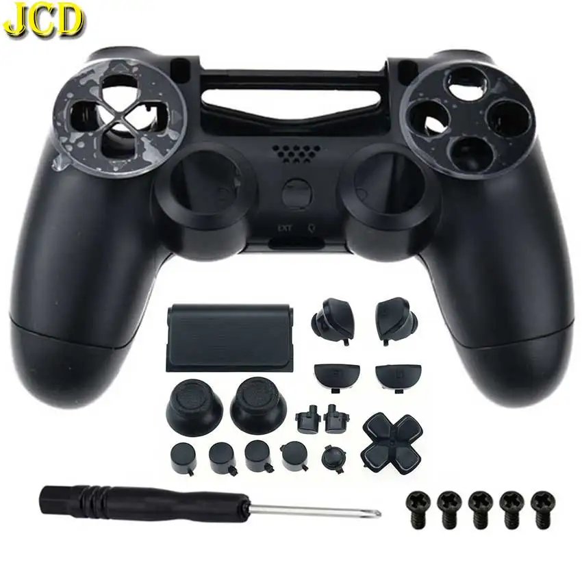 

JCD 1Set Full Plastic Hard Shell + Buttons Mod Kit For JDM-001 JDM-011 For PS4 Controller Housing Cover Case W/ Screw Tool