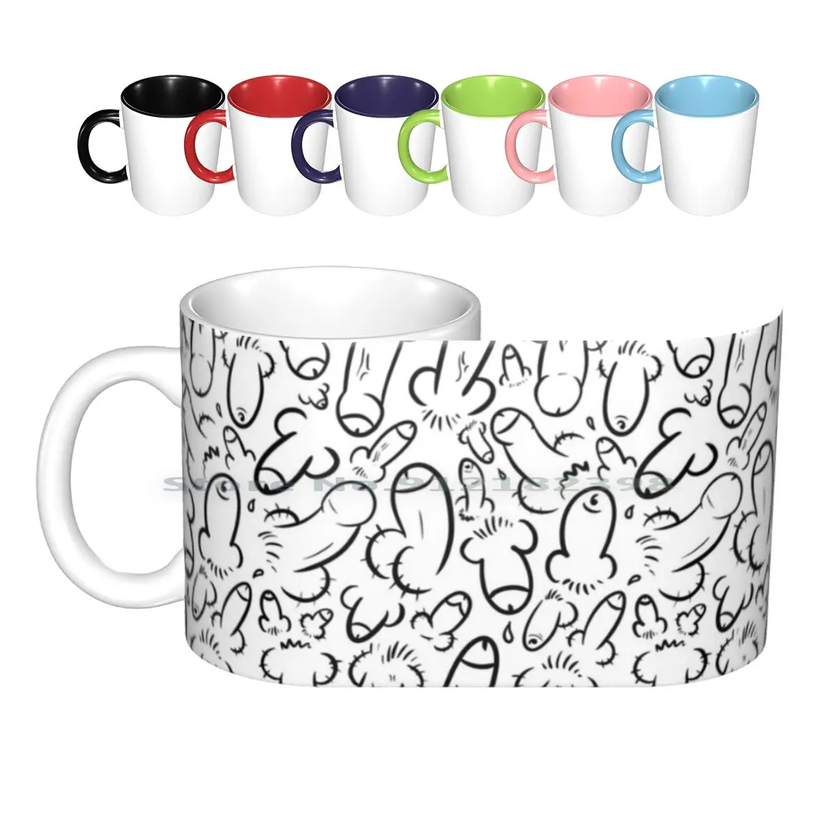 Wicked Willies-White Ceramic Mugs Coffee Cups Milk Tea Mug Willy Willies Cock Gay Homo Naughty Kinky Sexy Creative Trending