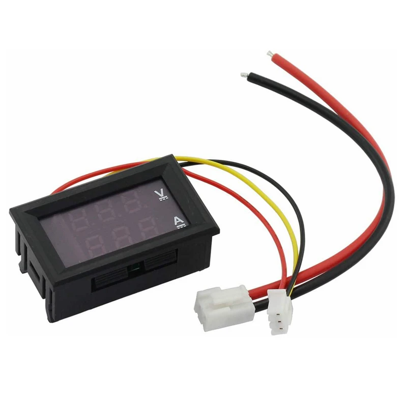 DC 100V 10A Voltmeter Ammeter Blue Red LED Amp Dual Digital Volt Meter Gauge Dual LED Display Voltage Current Meter Tester