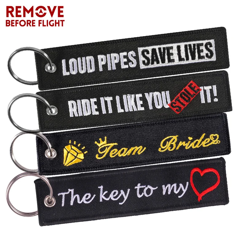 Remove Before Flight Engineer Key Chain Jewelry Embroidery Keyring Chain for Aviation Gift Fashion New Keychains 3 PCS/LOT