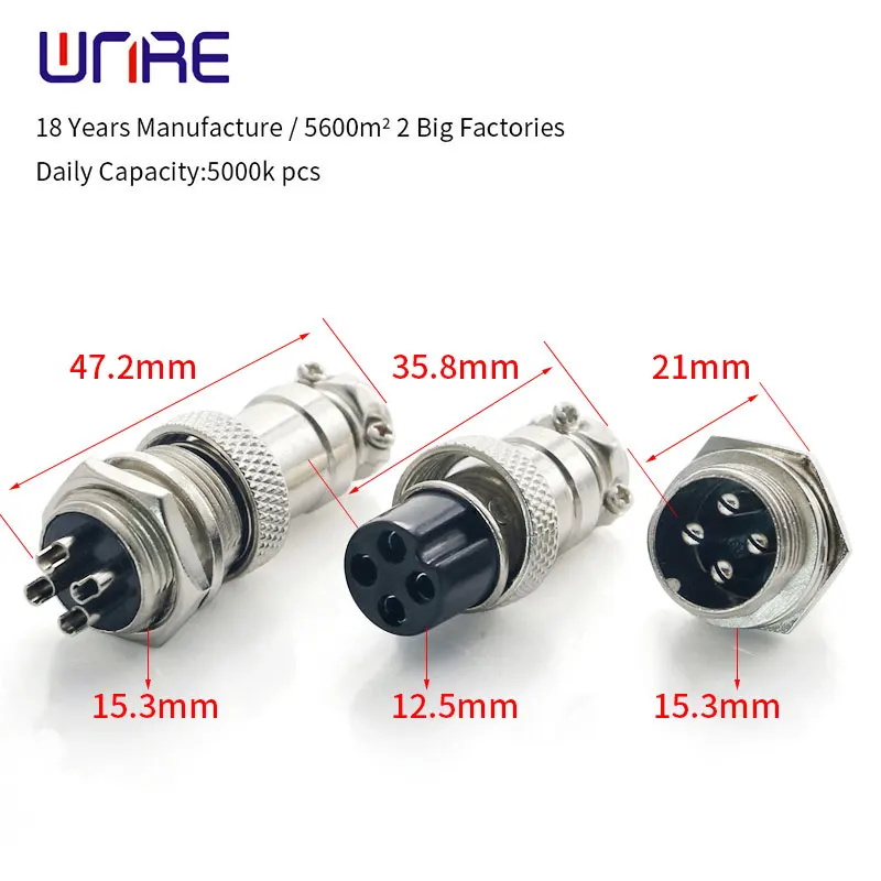 1set GX16 2/3/4/5/6/7/8/9/10 Pins Male & Female 16mm Circular Aviation Socket Plug Wire Panel Connector