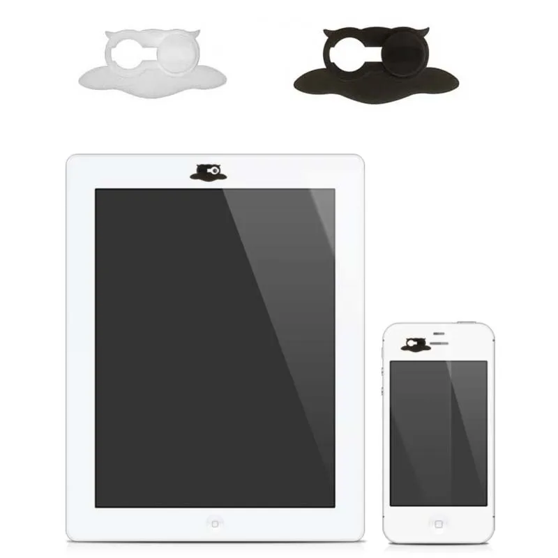 Coruja webcam capa ultra fina obturador slider lente da câmera capa para web iphone macbook ipad laptops privacidade vara