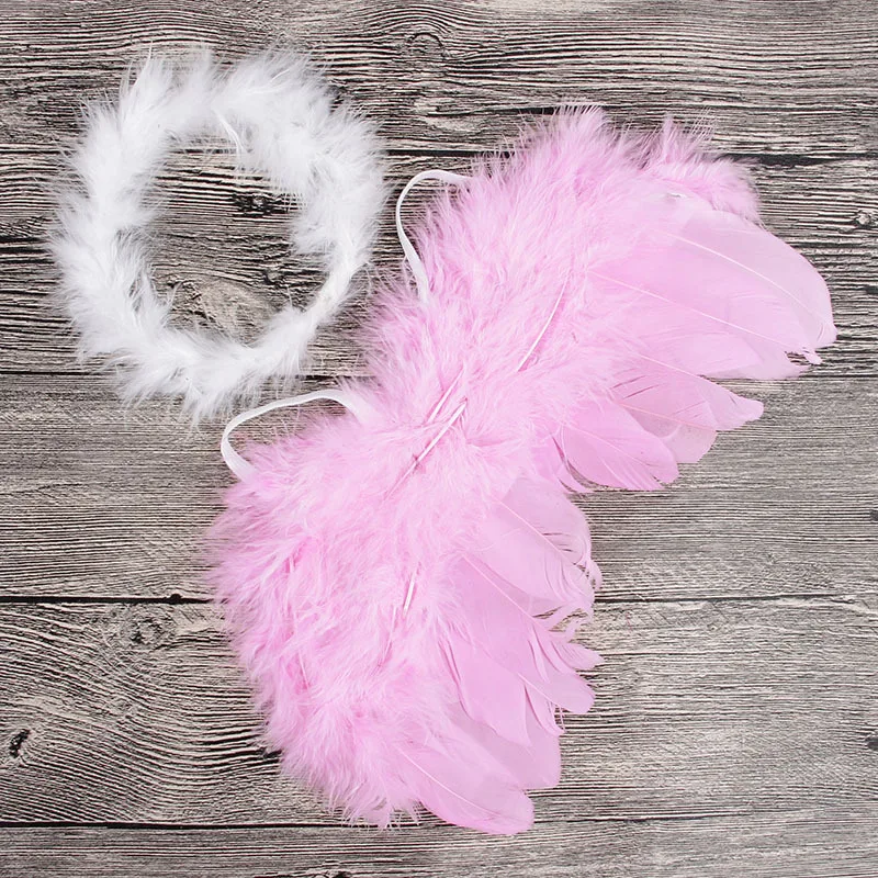 

10Pack Kids Birthday Party Soft Plush Angel Wing Halo Tutu Skirt Flower Headband Hair Band Photography Halloween Costume Cosplay