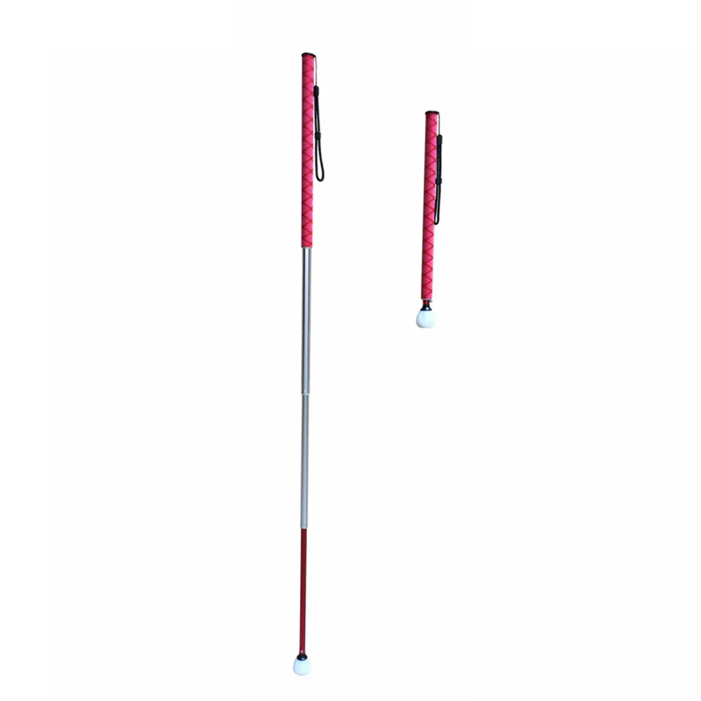 Aluminum Telescopic Blind Cane with Rolling Tip 39cm-123cm (15.4 Inch-48.4 Inch), with 2 Tips