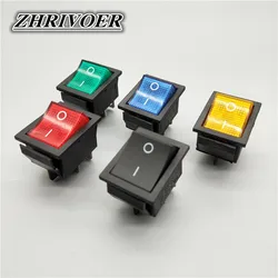 1/5Pcs KCD4 Rocker Switch ON-OFF 2 Position 4 Pins / 6 Pins Electrical equipment With Light Power Switch 16A 250VAC/ 20A 125VAC