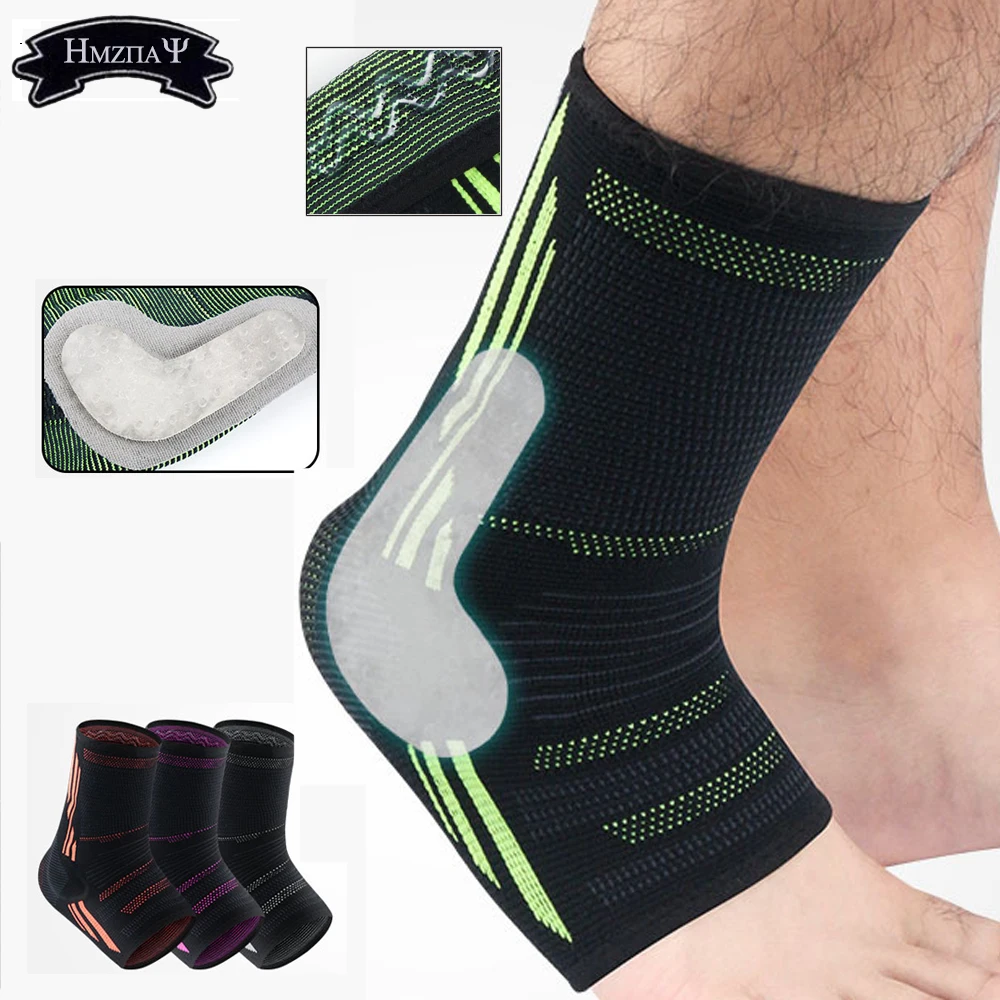 2020 New Men\'s Ankle Support Running Football Joints Protection Black Foot Bandage Elastic Ankle Brace Band Guard Sport Safety