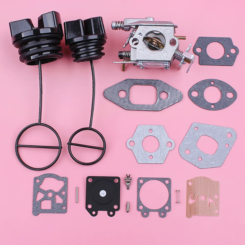 Imagem -03 - Carburador Carb Gasket Repair Kit para Partner 350 351 370 Tampa do Tanque de Óleo Combustível Chainsaw Reposição Ferramenta Parte