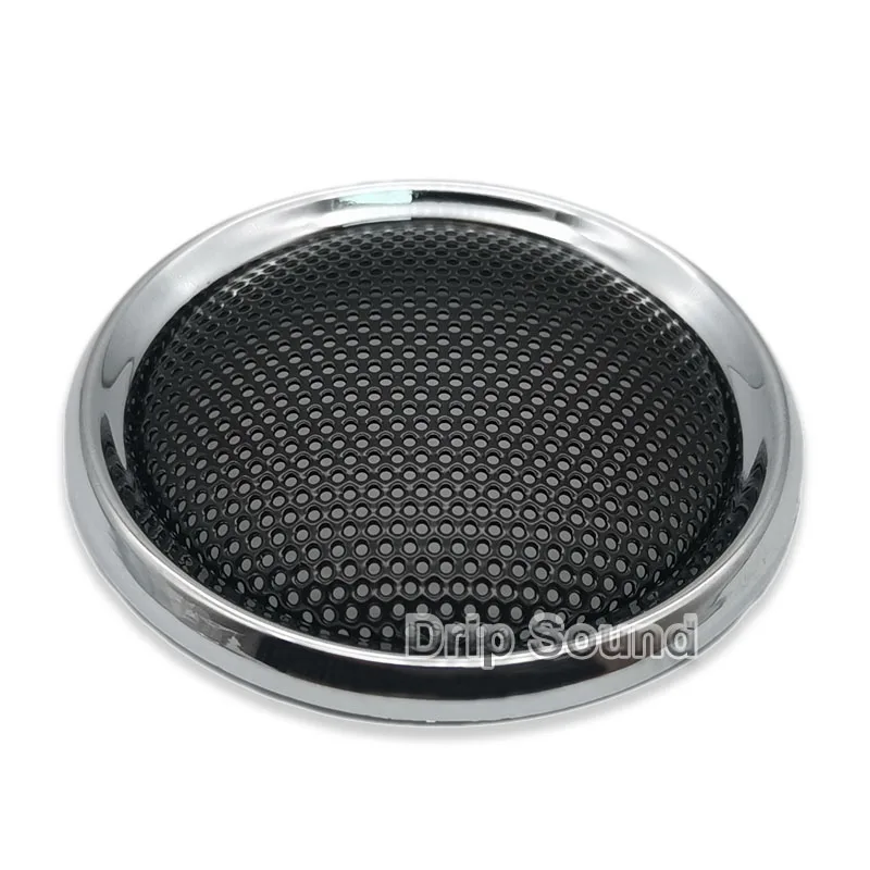 สำหรับ 1 "นิ้วทวีตเตอร์ลำโพงย่างรถเสียงตกแต่งวงกลมโลหะตาข่ายGrilleป้องกัน # Silvery