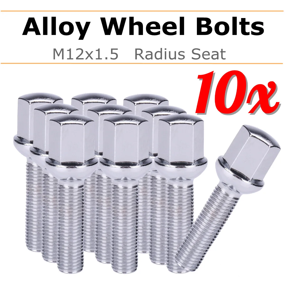 10 x 17mm Car Alloy Wheel Nuts Lug Bolt M12 x 1.5 Hex For Mercedes for Benz CLK W209 1992 - 2009