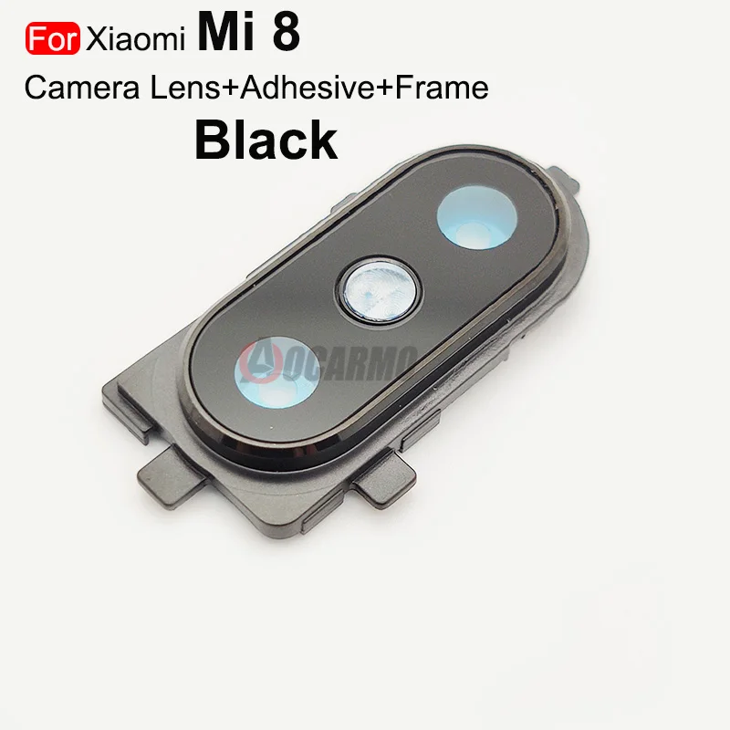 Aocarmo For Xiaomi Mi 8 9 9SE Back Camera Lens With Frame Adhesive Sticker Replacement Parts