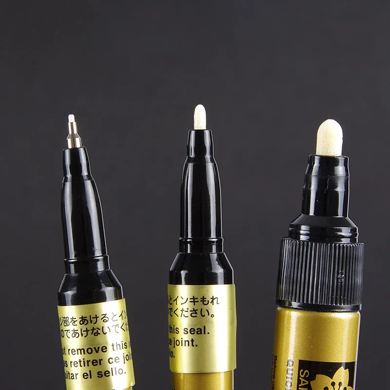 Japan SAKURA Paint Pen XPSK Gold, Silver and Cupronickel Color Car Decoration Marker Pen Waterproof Gold Plated Not Fade