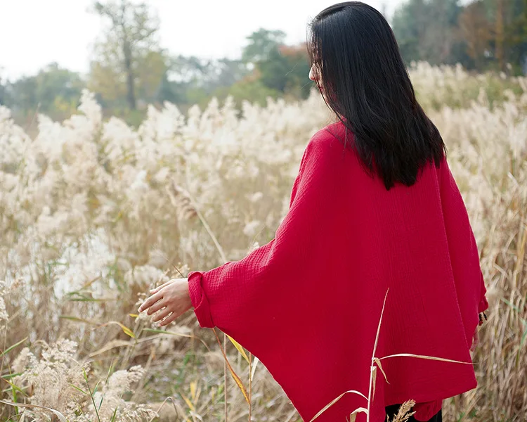 Chemisier chauve-souris grande taille pour femme, pull à boutons rétro, chemise pour femme, printemps et été 2020