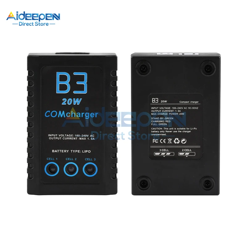 RCヘリコプター用バランスバッテリー充電器,Lipo電源,imaxrc,imax b3 pro,コンパクト2s,3s,20w,eu,usプラグ