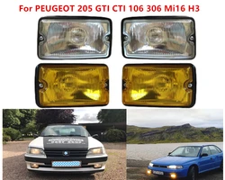 1pair 12V Front Fog Light Spotlight Spotlamp Driving Light DRL Led lighting Sim 3211 for PEUGEOT 205 GTI CTI 106 306 Mi16 H3