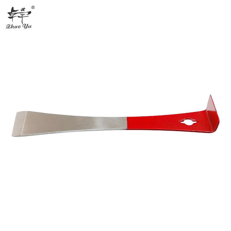 1 PC Stainless Steel Red Hive Tool Flat Shape Beekeeping Equipments Suitable for Honey Scraper Clean Beehive Frames Knife