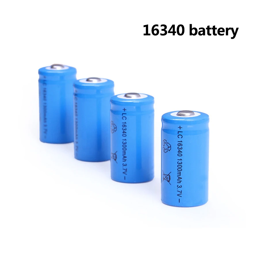 3.7V 16340 bateria 1300mAh 3.7V akumulatory litowo-jonowe CR123A LC16340 bateria na pióro laserowe LED latarka czołówka