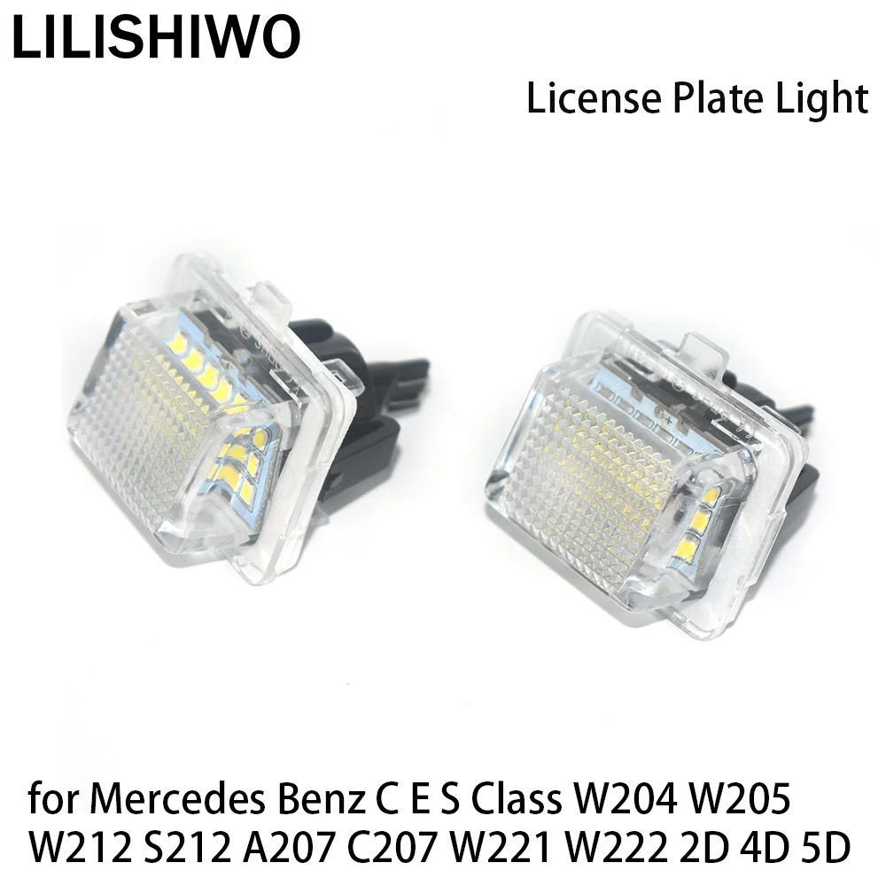 

LILISHIWO Car Number License Plate Light Lamp LED Lights for Mercedes Benz C E S Class W204 W205 W212 S212 A207 C207 W221 W222