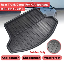 Cargo Liner Boot Tray For KIA Sportage R SL 2011 - 2015  Rear Trunk Cover Matt Mat Floor Carpet Kick Pad Mud Non-slip Anti Dust