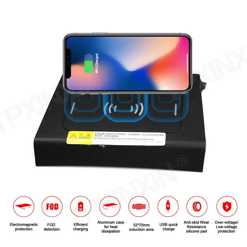 QI Car Wireless Charger For BYD Song SUV 2016 2017 2018 Intelligent Infrared Fast Wireless Charging Car Phone Holder For Iphone