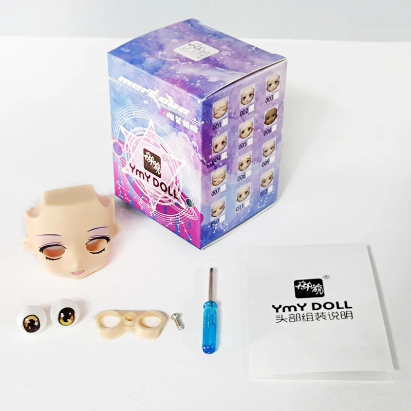 Ymy Body Replacement Face Plates Open Eyes Movable Eyes For Gsc Clay Man Ob11 Head Split Gsc Doll Face 1/12bjd Doll Accessories images - 6