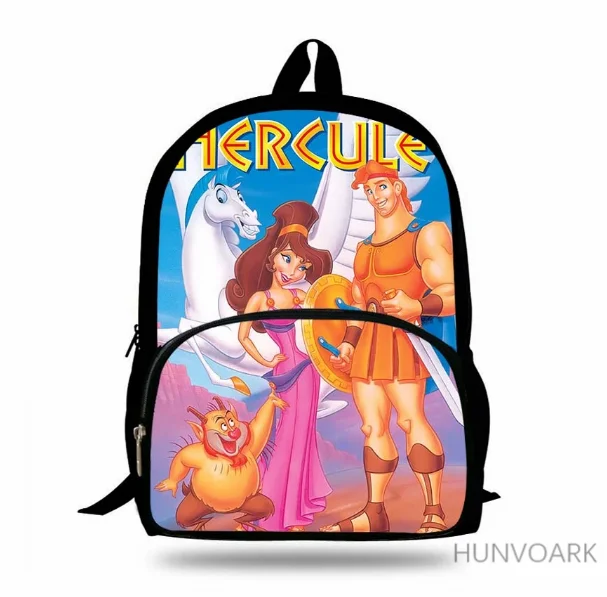 Mochila escolar de 16 pulgadas con estampado de hercules para niños y adolescentes