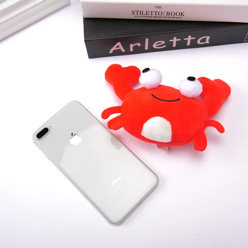 Cute Plush Toy Red Cartoon Crab stuffed Pendant Simulation sea animal pendant for girls M148