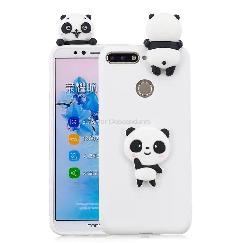 3D Panda Unicorn Cactus Silicone Cover on For Huawei Honor 8A 8X 8C 8S 9i 10i 7A 7C Pro Honor 7S 8 9 10 Lite P Smart 2019 Case