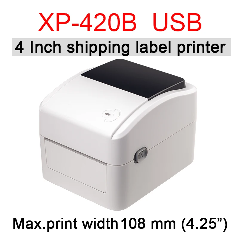To 420 Usb/Bluetooth/Wifi 108mm Max Width Direct Thermal Barcode Label Printer to Print Shipping Label 100*100 /150
