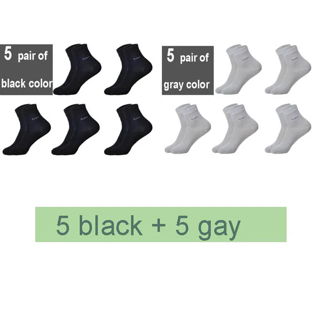 10 Paren/partij Mannen Bamboe Sokken Merk Comfortabel Ademend Casual Business Heren Crew Sokken Hoge Kwaliteitsgarantie Sox Mannelijke Gift