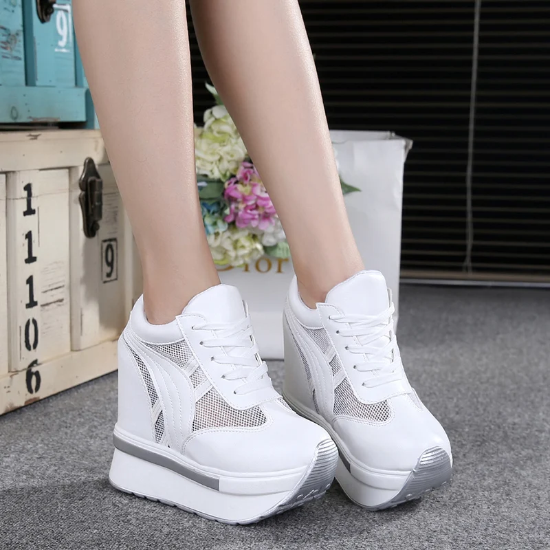 ladies wedge sneakers high top casual shoes women platform sneakers women shoes trainers women footwear heels zapatillas mujer