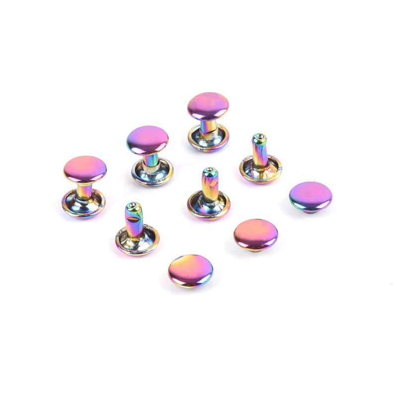 50pcs Double Cap Rivets Various color, DIY Bag Metal Hardware