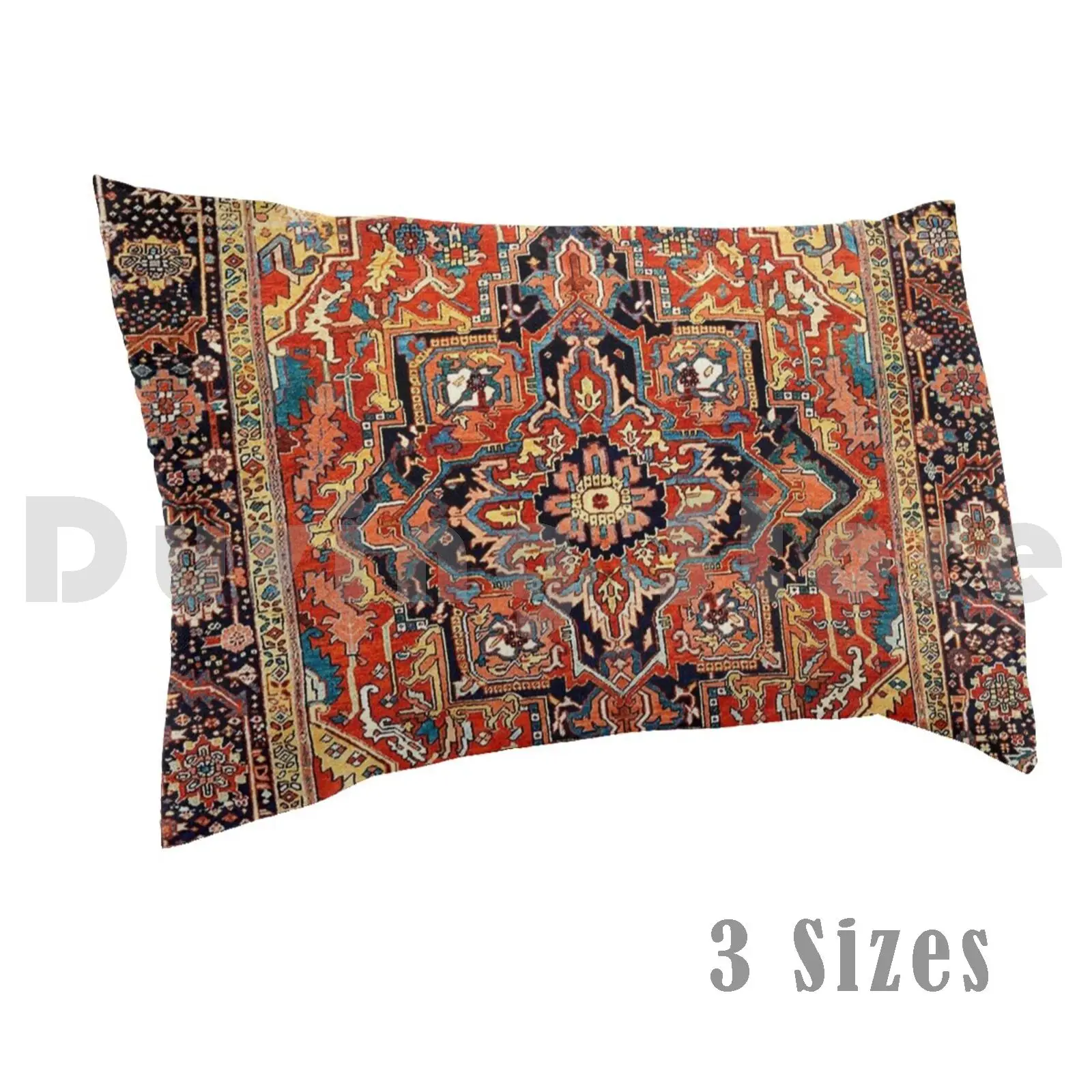 Heriz Persian Print Pillow Case Printed 50x75 Persian Vintage Vintage Floral Tribal