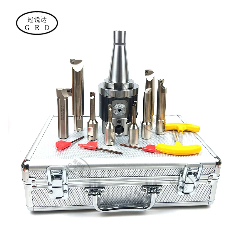 boring-tool-suit NBH2084 fine boring head NT40 tool Holder + 8pcs 20mm Boring Bar Boring rang 8-280mm Boring Tool Set