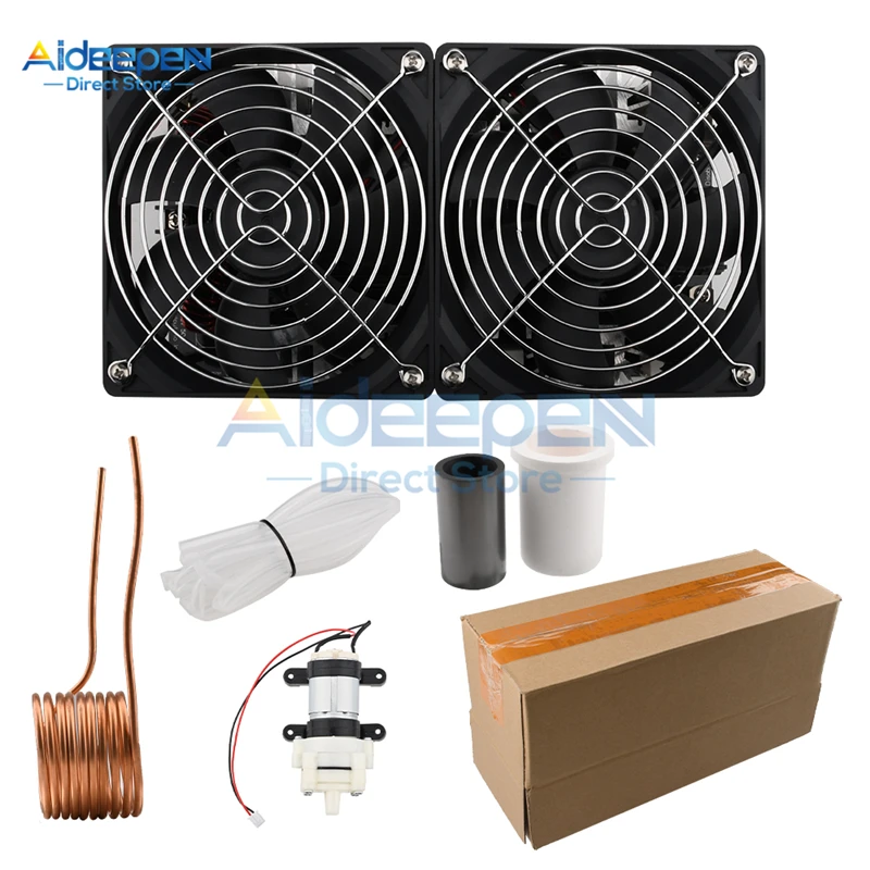 1800W 2500W 12V-48V ZVS Induction Heater Heating PCB Board Module Flyback Driver with Coil Dual Fan Power Supply Kit