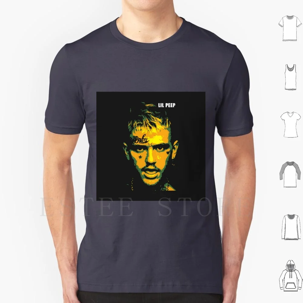 Lil Peep Picture Poster Design T Shirt DIY Big Size 100% Cotton Lil Peep Bexey Gothboyclique Come Over When You Are Sober