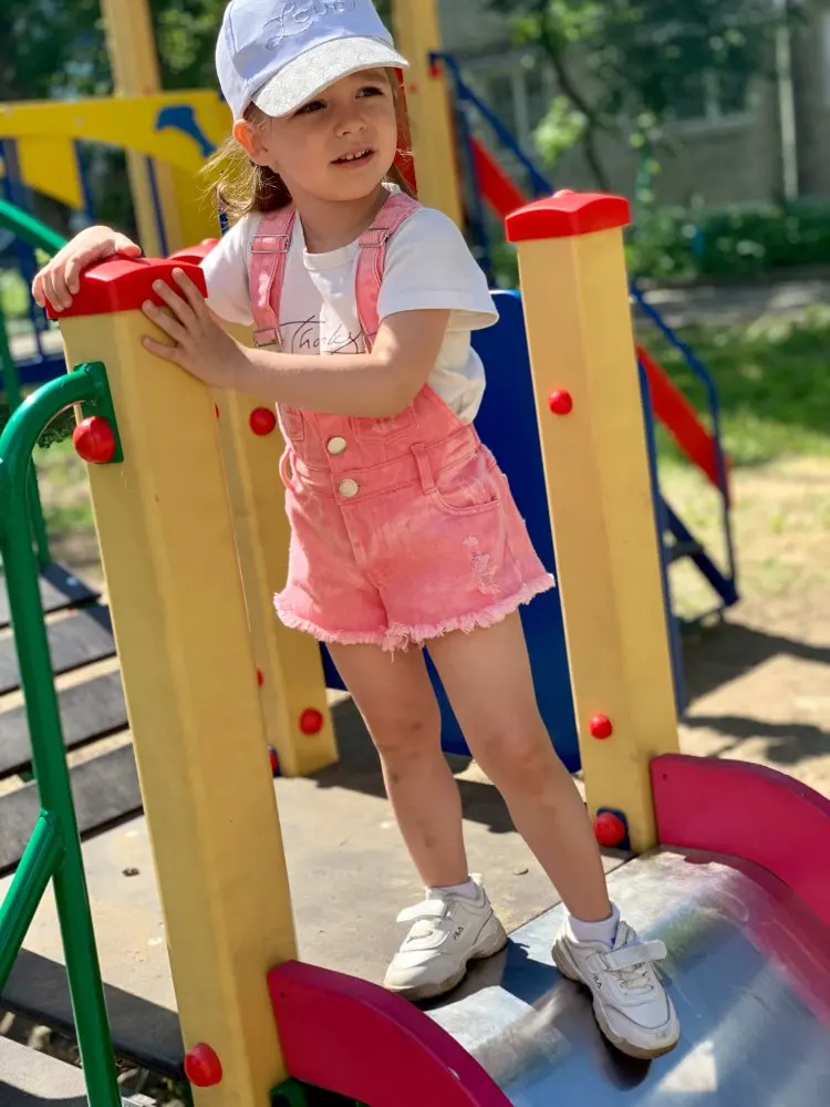 Chumhey 1-11T Kids Overalls Summer Girls Suspender Denim Shorts Pink Jeans Children Clothes Kawaii Bebe Jumpsuit Child Clothing