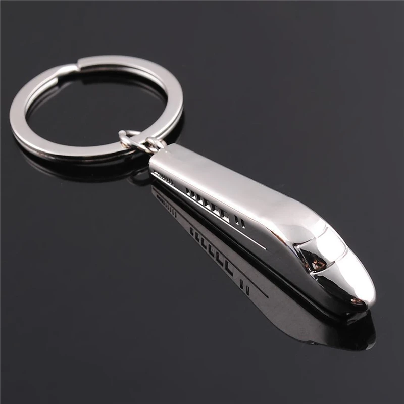 2021 New Creative Metal High-speed Rail Keyfob Car Train Keyring Keychain Key Chain Ring