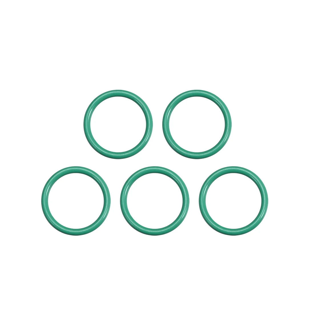 Uxcell-juntas tóricas de caucho flúor, 9,5mm OD, 7,5mm ID, 1mm de ancho, junta de sellado verde para evitar fugas en fontanería, hidráulica, 5 unidades