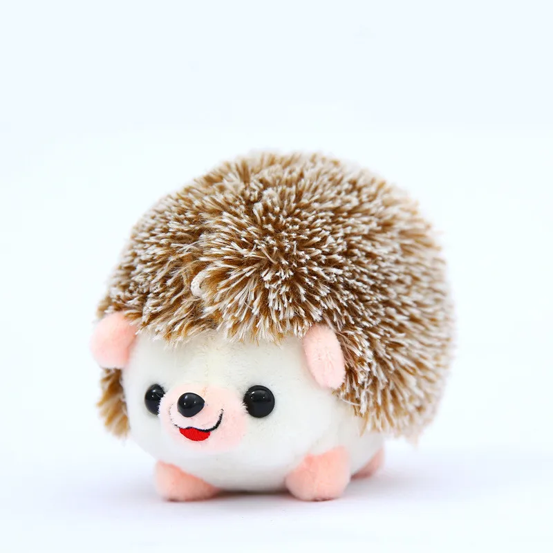 12CM Plush Hedgehog Toys Key Chain Ring Pendant Plush Toy Animal Stuffed Anime Car Fur Gifts for Women Girl Toys Doll