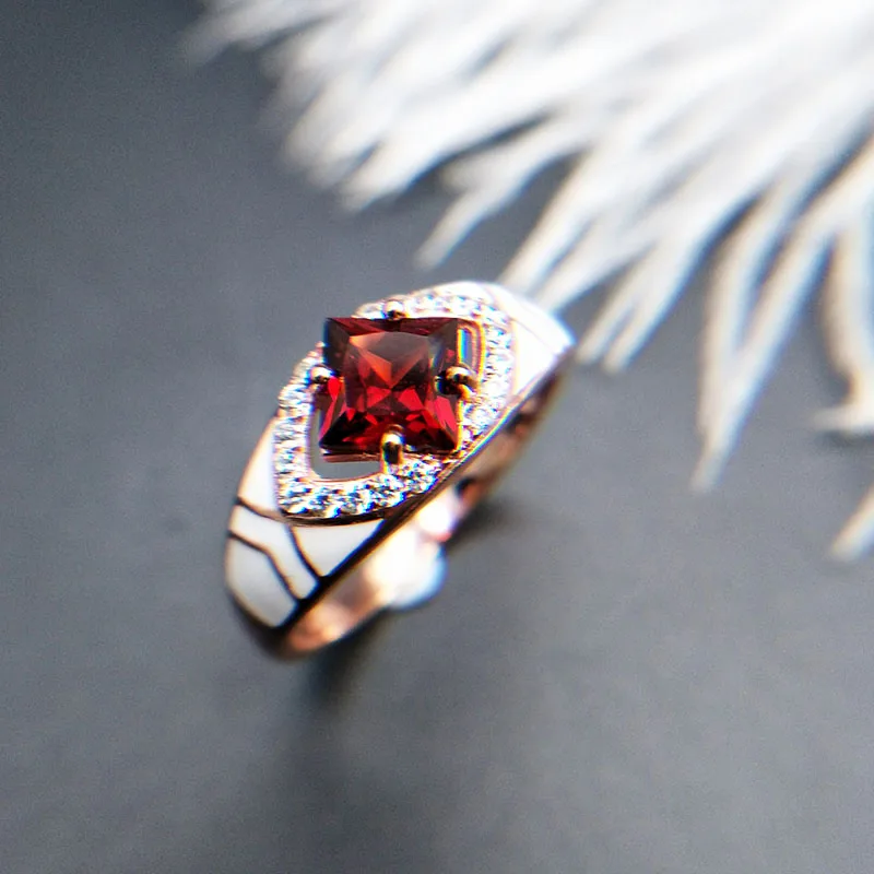 women Jewelry set natural Mozambique Garnet gemstone Fine Ring earring 925 sterling silver for wife gift