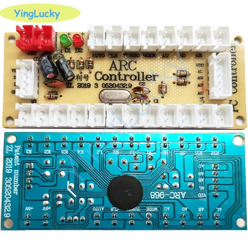 Imagen 2 del producto Panel de Control de placa de circuito para juegos MAME, codificador USB de Arcade sin retardo para 2 jugadores, PC a Joystick
