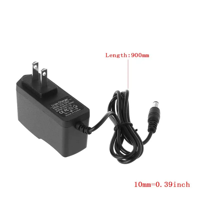 12.6 v 1A 18650 Lithium Battery Charger DC 5.5 * 2.1 MM Polymer li- battery charger 100-240 v EU/US Plug