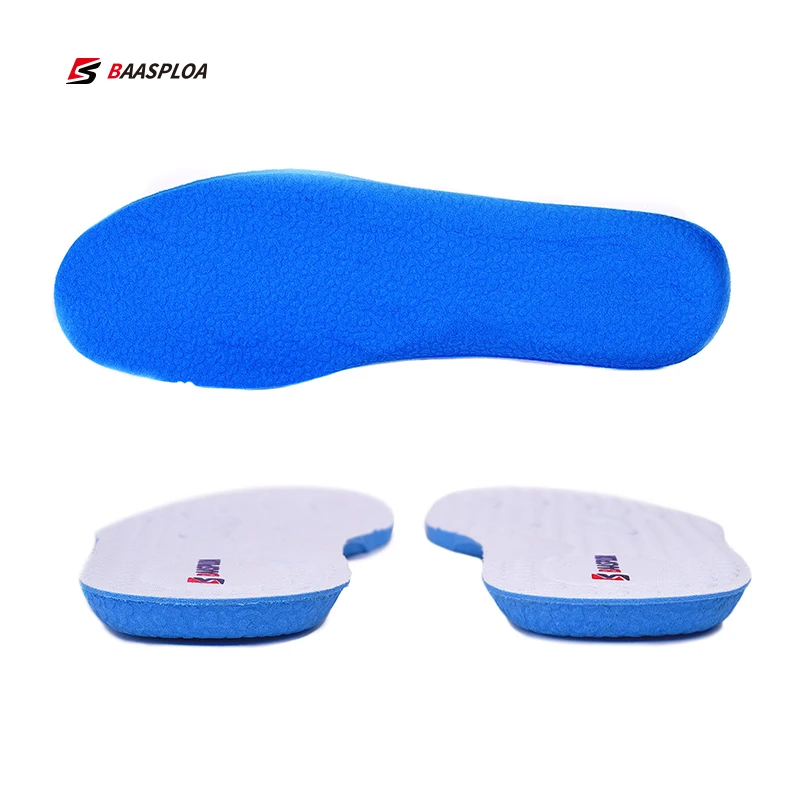 Baasploa 브랜드 뉴 남성 Insoles 방취제 미끄럼 방지 소프트 충격 흡수 스포츠 신발 패드 통풍 여성 스포츠 Insoles