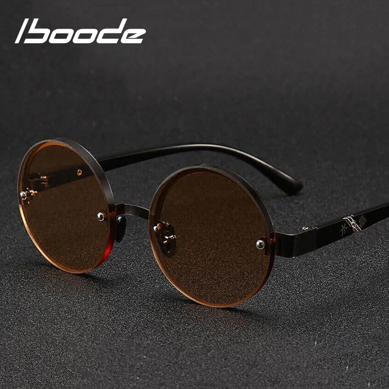 

iboode Retro Round Anti-fatigue Reading Glasses Women Men Tea/Clear Lens Glass Reading Presbyopia Glasses Frame Diopter +1.0~4.0